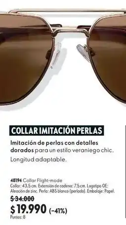 Oriflame Perla - collar imitación s con delats oferta