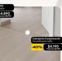 Stretto Cubrejunta compensación escadinavia latte oferta
