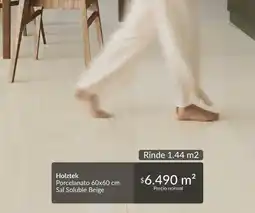Constructor Sodimac Holztek - hortzek porcelanato 60x60 cm sal soluble beige oferta
