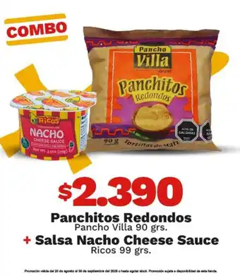 Pancho villa - panchitos redondos + salsa nacho cheese sauce