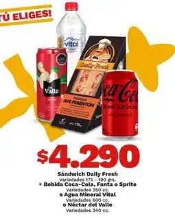 OXXO Vital - sandwich daily fresh oferta