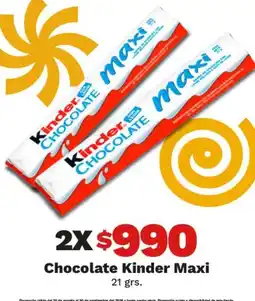 OXXO Kinder - chocolate maxi oferta