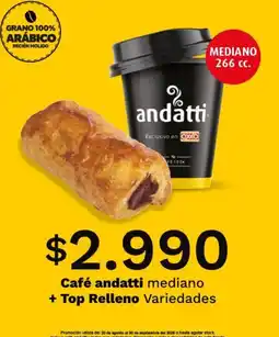 OXXO Cafe andatti mediano + top relleno oferta