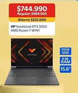 Lider Hp - notebook rtx 3050 amd ryzen 7 w11h oferta