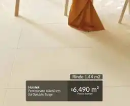 Constructor Sodimac Holztek - hoztek porcelanato 60x60 cm sal soluble beige oferta