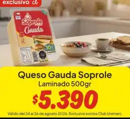 Unimarc Soprole - queso gauda oferta
