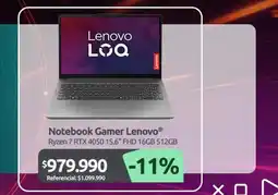 PC Factory Lenovo - notebook gamer oferta