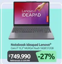 PC Factory Lenovo - notebook ideapad oferta