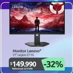 PC Factory Lenovo - monitor oferta