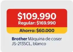 Lider Brother - maquina de coser js-2135cl, blanco oferta