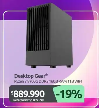 Desktop gear ryzen 7 8700g ddr5 16gb 1tb wifi