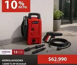 Mimbral Einhell - hidrolavadora 1200w tc-hp 90 oferta