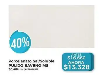 Porcelanato sal/ soluble