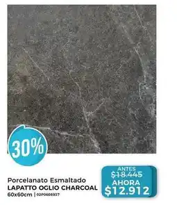 Dap Ducasse Charcoal porcelanato esmaltado lapatto oferta