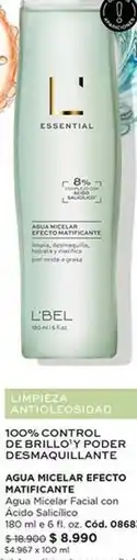 L'Bel Control - agua micelar efecto oferta