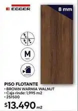 Construmart Piso flotante brown warmia walnut oferta