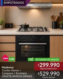 Constructor Sodimac Mademsa - combo horno + campana + encimera oferta