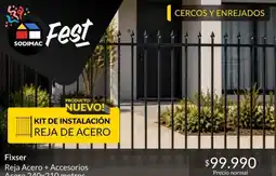 Constructor Sodimac Reja acero + accesorios oferta