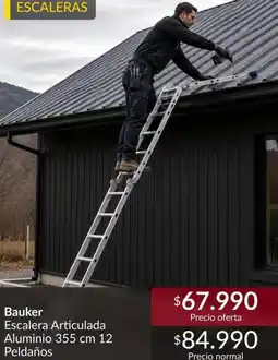 Constructor Sodimac Bauker - escalera articulada aluminio 35cm 12 pediaños oferta