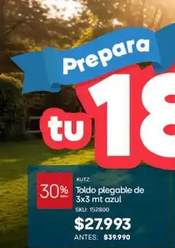 Imperial Toldo plegable de 3x3 mt azul oferta
