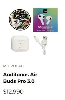 Multicentro Microlab - audifonos air buds pro 3.0 oferta