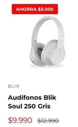 Multicentro Audifonos blik 250 gris oferta