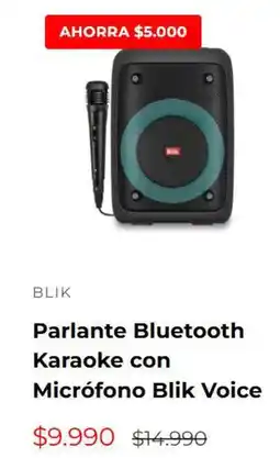 Multicentro Parlante bluetooth karaoke con microfono blik voice oferta