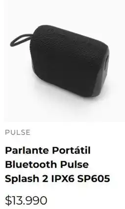 Multicentro Parlante portátil bluetooth pulse splash 2 ipx6 sp605 oferta