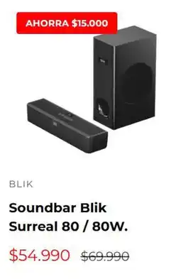 Multicentro Soundbar blik surreal 80 / 80w oferta