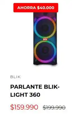 Multicentro Parlante blik- light 360 oferta