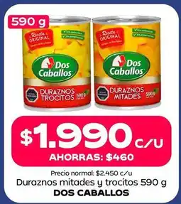 Tottus Dos caballos - duraznos mitades y trocitos oferta