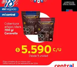 Central Mayorista Cobertura alfajor/dark oferta