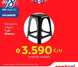 Central Mayorista Wenco - banquito negro 1 un oferta