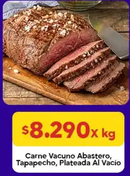Super Bodega a Cuenta Carne vacuno abastero, tapapecho, plateada al vacio oferta