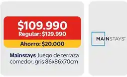 Lider Express Mainstays - juego de terraza comedor oferta