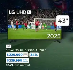 Paris Lg - smart tv uhd 7300 al 2025 oferta