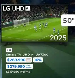 Paris Lg - smart tv uhd ai ua7300 oferta