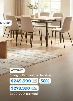 Paris Attimo - juego comedor austin oferta