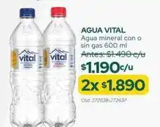 Cruz Verde Vital - agua mineral con o sin gas oferta