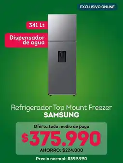 Tottus Samsung - refrigerador top mount freezer oferta
