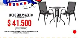 Dabed Mts - juego sillas acero oferta