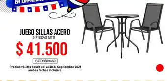 Mts - juego sillas acero
