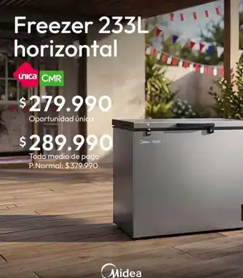 Midea - freezer 233l horizontal