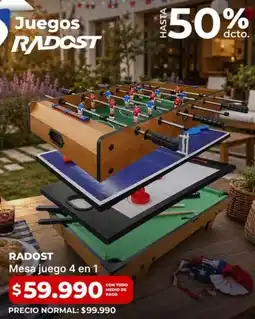 Easy Mesa juego 4 en 1 oferta