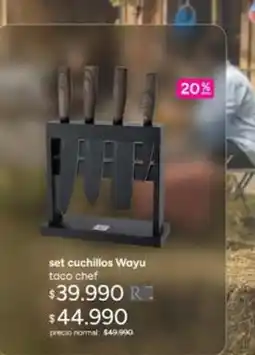Ripley Chef - set cuchillos wayu taco oferta