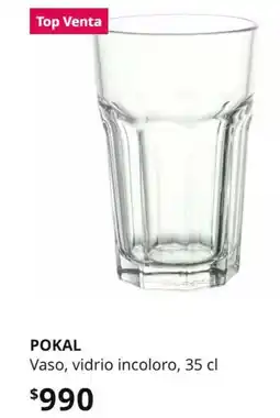 IKEA Pokal vaso, vidrio incoloro, 35 cl oferta
