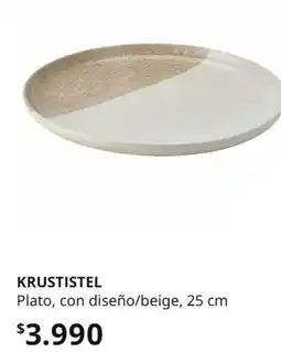 IKEA Plato, con diseño/beige, 25 cm oferta