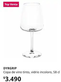 IKEA Copa de vino tinto, vidrio incoloro, 58 cl oferta