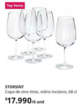 IKEA Copa de vino tinto, vidrio incoloro oferta