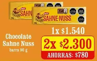 Unimarc Chocolate Sahne Nuss 2x90g oferta